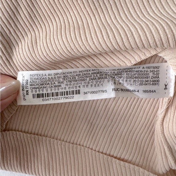 ZARA Ribbed Long Sleeve Top - Picture 12 of 13